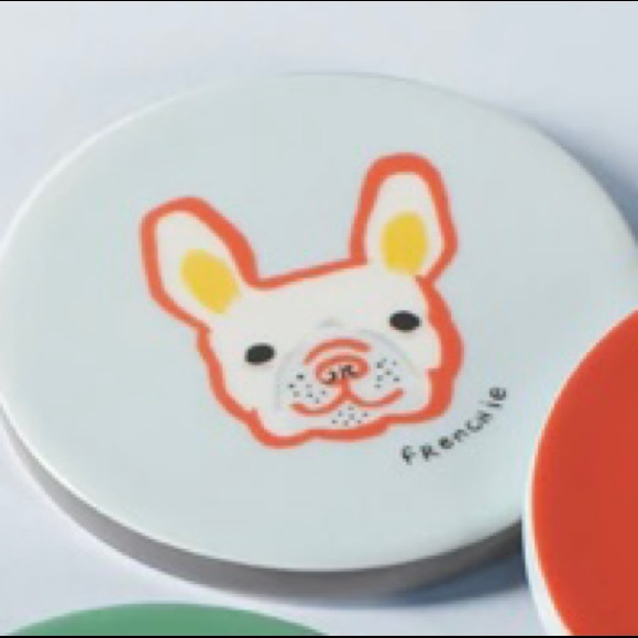 BFF Frenchie ceramic coaster - Picture 3 of 8